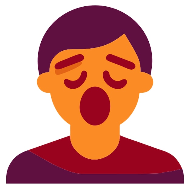 Chorą Twarz Emoji Ikona Kolorowe Kształty