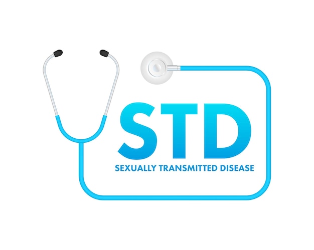 Choroba Przenoszona Drogą Płciową Ikona Z Chorobą Przenoszoną Drogą Płciową