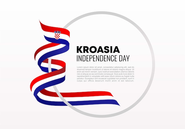 Chorwacki Dzień Niepodległości Plakat Transparent Tło Na Obchody Narodowe 25 Czerwca