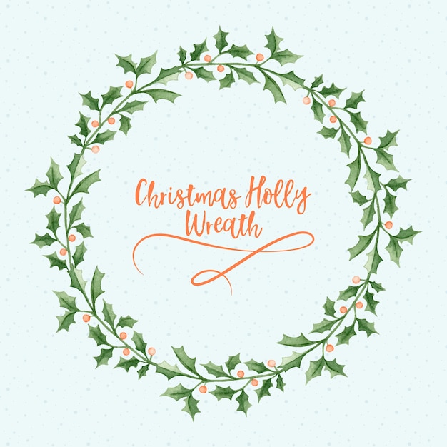 Plik wektorowy christmas holly wreath