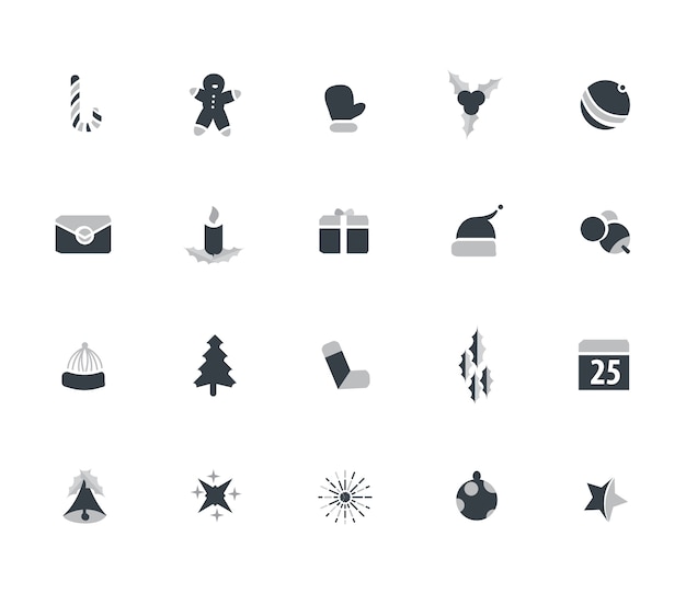 Christmas Icon Set Szablon