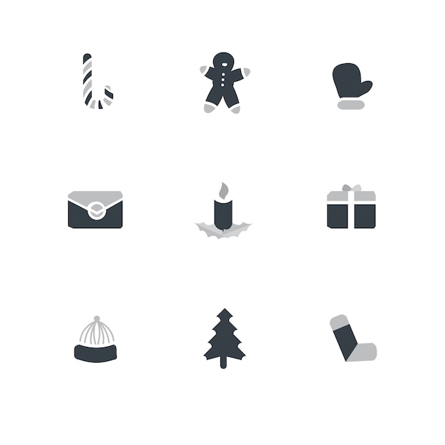 Christmas Icon Set Szablon