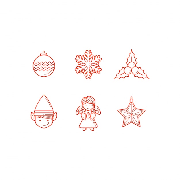 Christmas Icons Outline