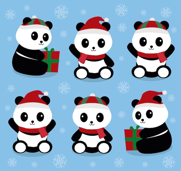 Christmas Pandas