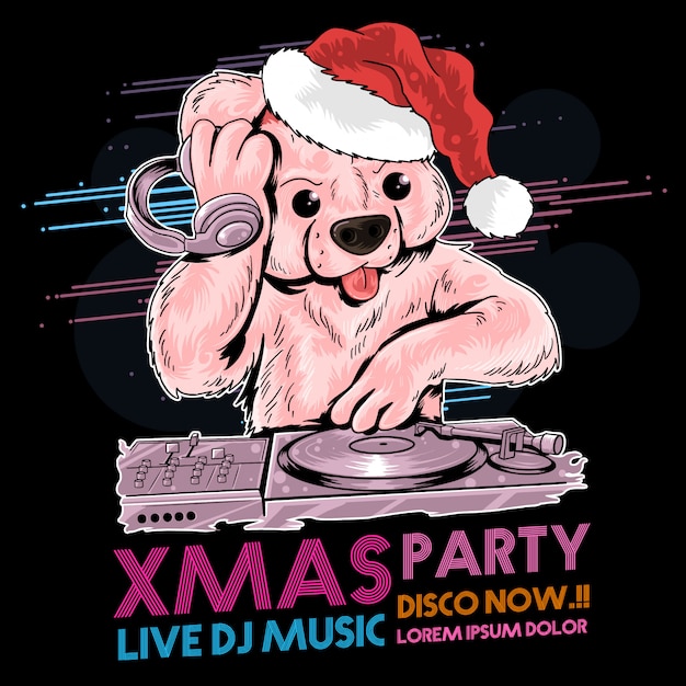 Christmas Teddy Bear Dj