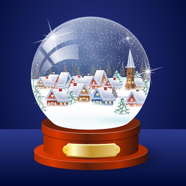 Christmas Winter Landscape Globe