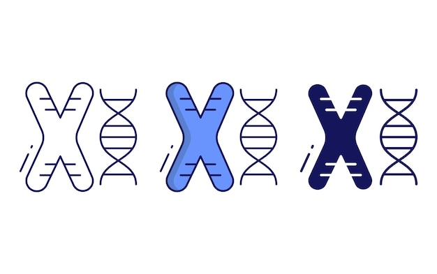 Plik wektorowy chromosom, ikona dna