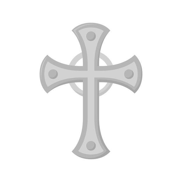 Chrześcijański Krzyż Na Białym Tle