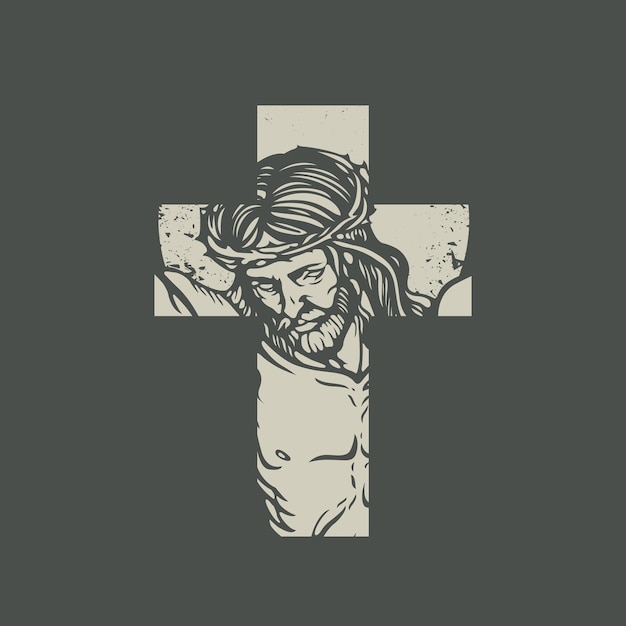 Chrześcijański Plakat Z Krzyżem