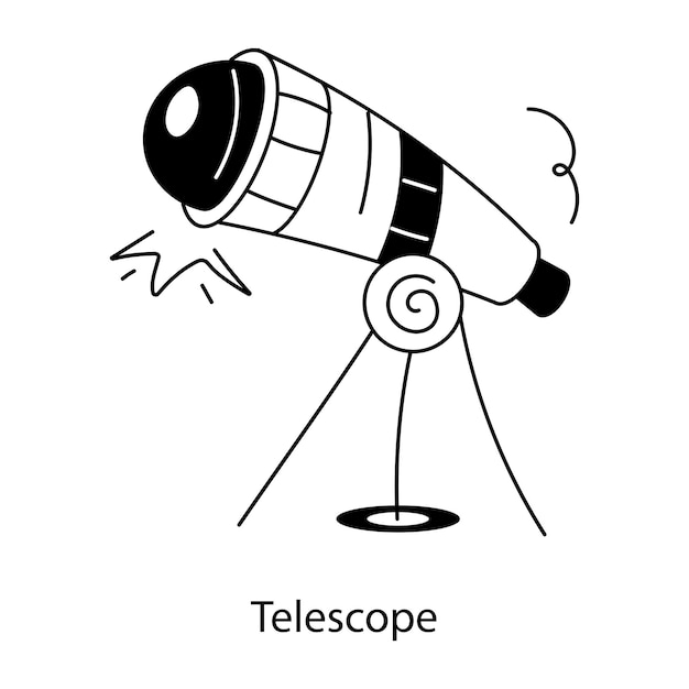 Plik wektorowy chwyć tę ikonę glifu teleskopu