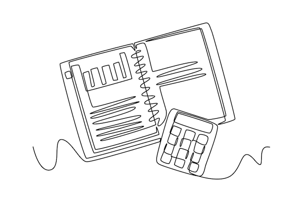 Plik wektorowy ciągły rysunek jednej linii koncepcja bankowa i finansowa ilustracja wektorowa doodle