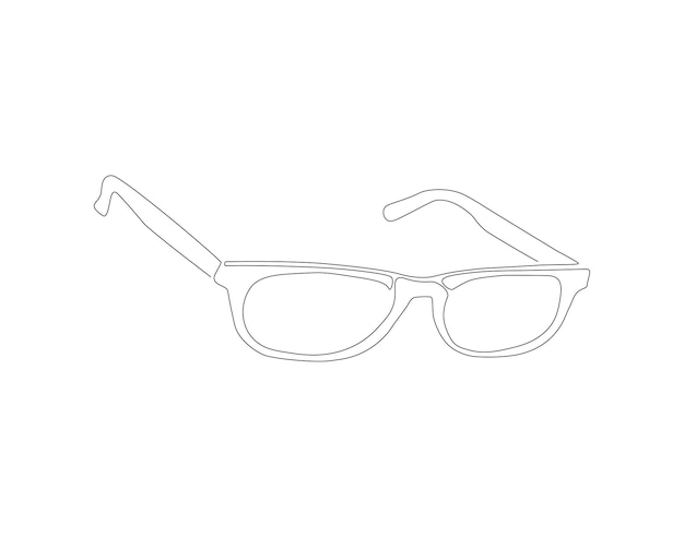 ciągły rysunek linii okularów jedna linia okularów okularów minimalistyczna ciągła linia