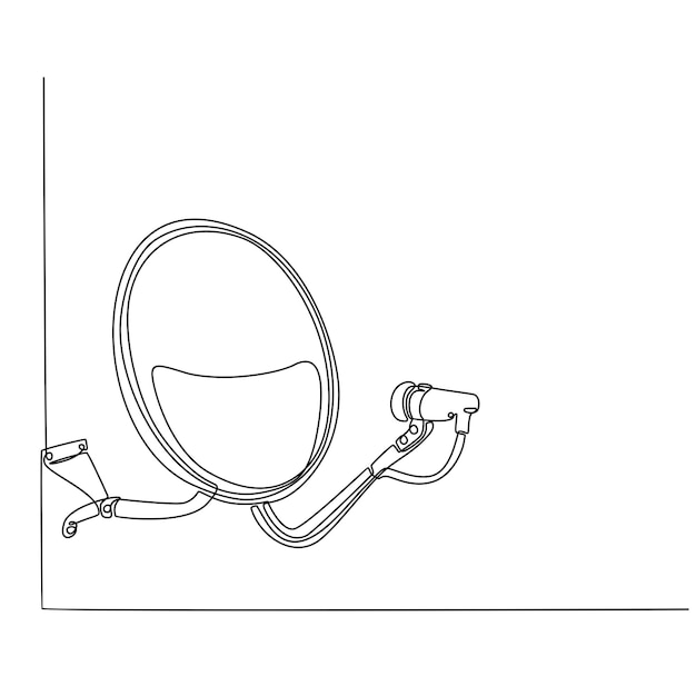 Ciągły rysunek linii parabolicznej ilustracji wektorowych
