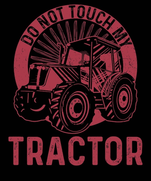Ciągnik I Farmer_farmer T Shirt Projekt Wektor