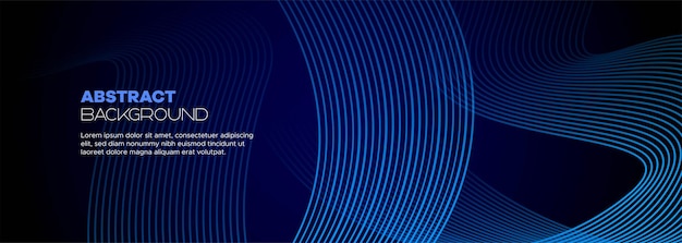 Ciemno Niebieski Abstrakcyjny Tło Banerowe Geometryczne Koła Linie Wzór Futurystyczne Tło Internetowe