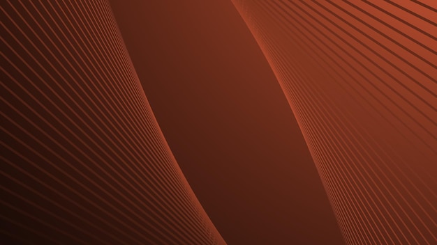 Ciemno-pomarańczowy gradient z krzywą linii abstrakcyjnego tła dla tła