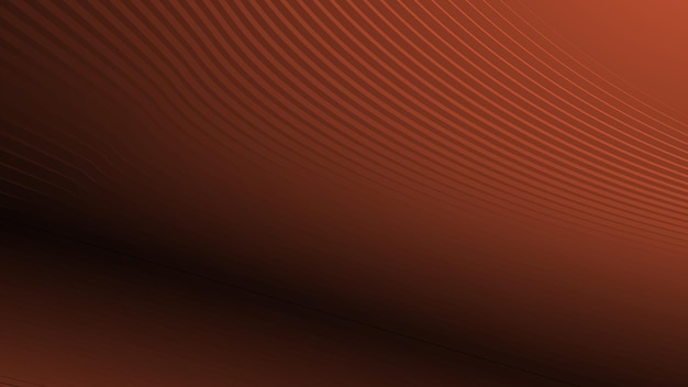 Ciemno-pomarańczowy gradient z krzywą linii abstrakcyjnego tła dla tła