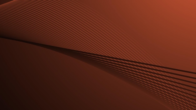 Ciemno-pomarańczowy gradient z krzywą linii abstrakcyjnego tła dla tła