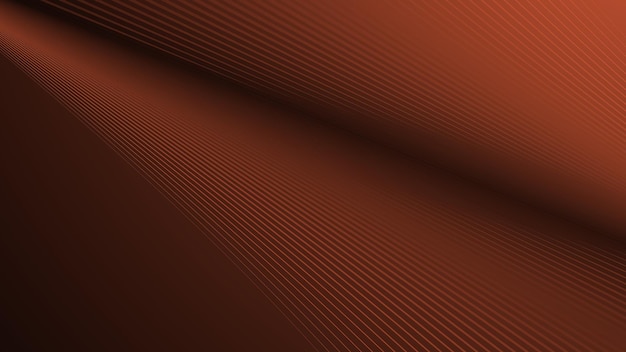 Ciemno-pomarańczowy gradient z krzywą linii abstrakcyjnego tła dla tła