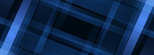 Ciemnoniebieskie Tło Abstrakcyjna Niebieski Nowoczesny Abstrakcyjny Szeroki Transparent Z Geometrycznymi Kształtami