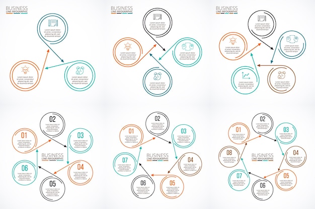 Cienka Linia Płaski Element Do Infografiki