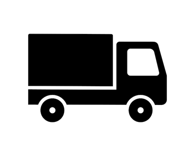 Ciężarówka z ikoną furgonetki Transport dla dostawy ładunku