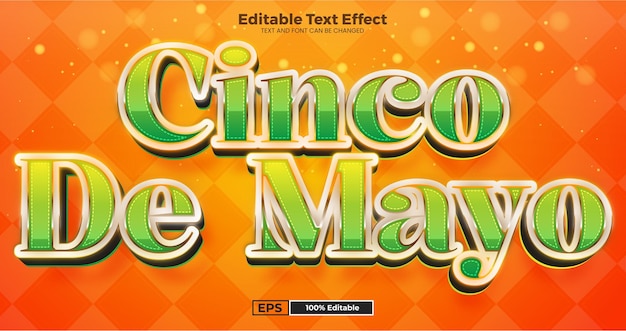 Cinco De Mayo Edytowalny Efekt Tekstu W Nowoczesnym Stylu Trendowym