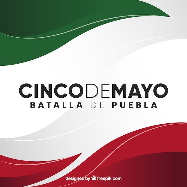 Cinco De Mayo Tło Z Meksykańską Flaga