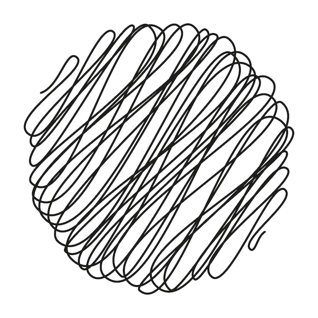 Plik wektorowy circle scribble ręcznie rysowane linie formy bazgrołów piórem miejsca krzywych linii