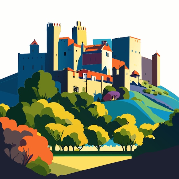 Plik wektorowy citadelle la feriere vector illustration