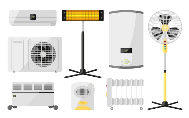Climat Sterowanie Temperaturą Ogrzewanie Zestaw Chłodzący. Grzejnik Klimatyzator Wentylator Kocioł Urządzenie Domowe