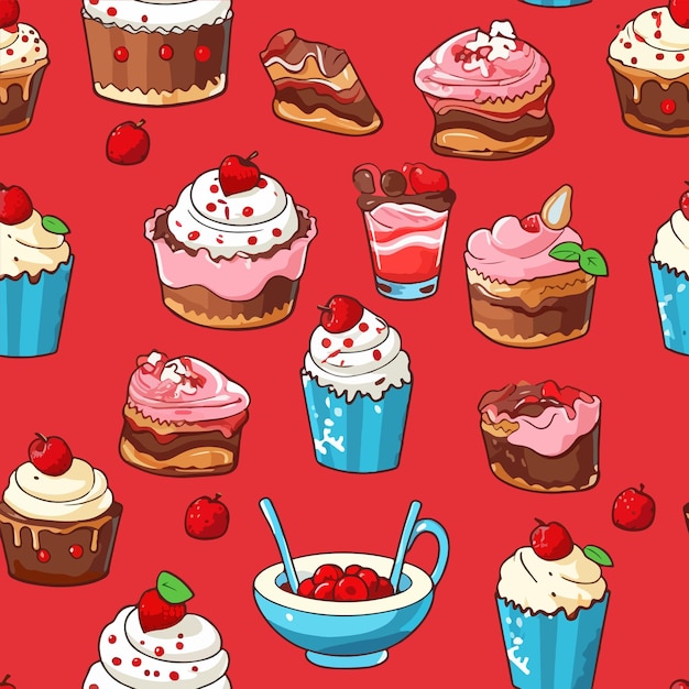 Clip Art Z Wzorem Cupcake