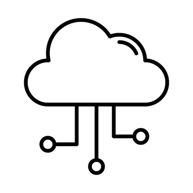 Cloud computing znak symbol wektor glif kolor ikona