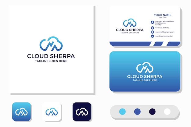 Cloud Sherpa Mountain Logo Design I Wizytówka