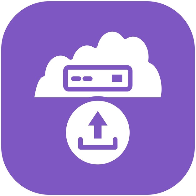 Cloud Upload Icon ilustracja ikony wektorowej zestawu ikon sieci i udostępniania danych