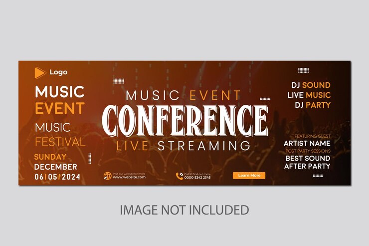 Wektor club dj party koncert ulotka post w mediach społecznościowych i projekt szablonu banera internetowego