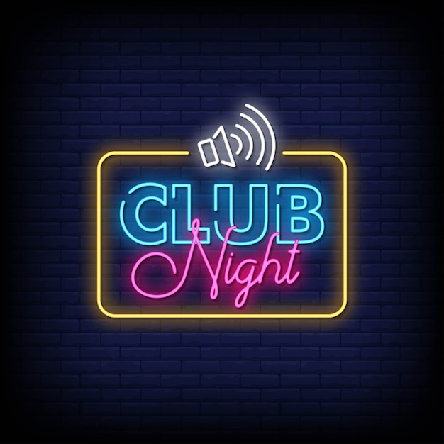 Plik wektorowy club night neon signs style text