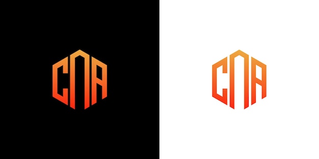 CN Letter Logo Design wielokąt Monogram ikona wektor szablon