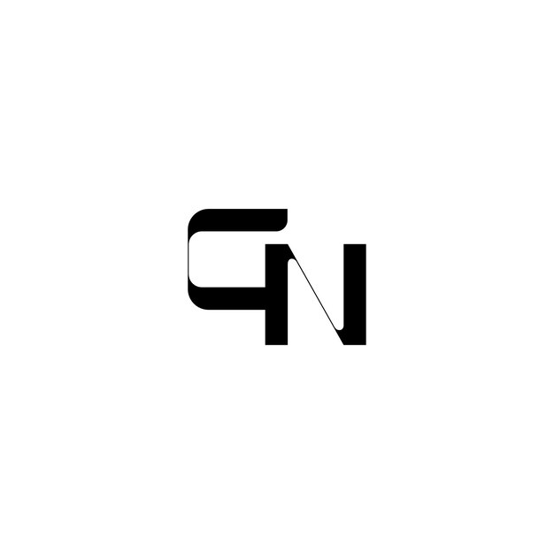 CN monogram logo projekt litera tekst nazwa symbol monochromatyczny logotyp alfabet znak proste logo