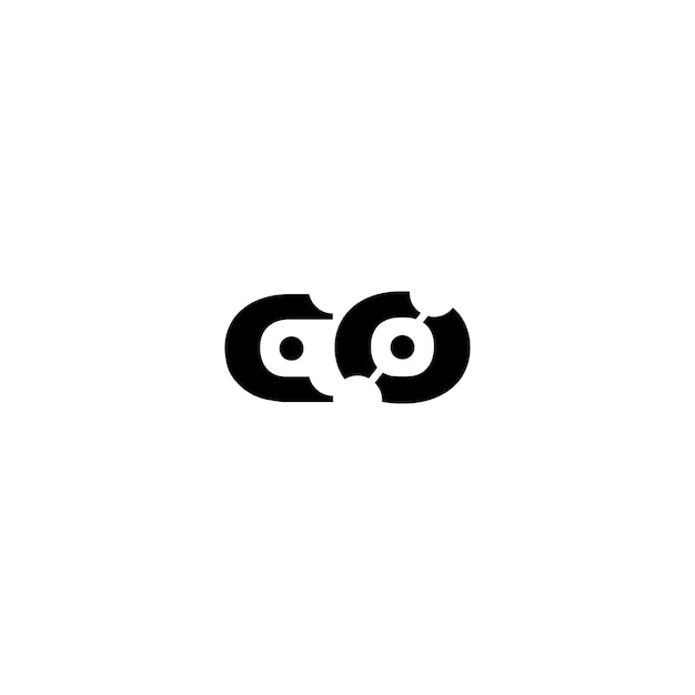 Co Monogram Logo Projekt List Tekst Nazwa Symbol Monochromatyczny Logotyp Znak Alfabetu Proste Logo