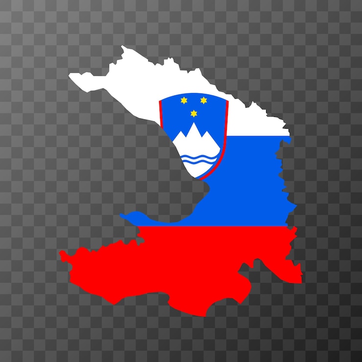Wektor coastalkarst mapa regionu słowenii ilustracji wektorowych