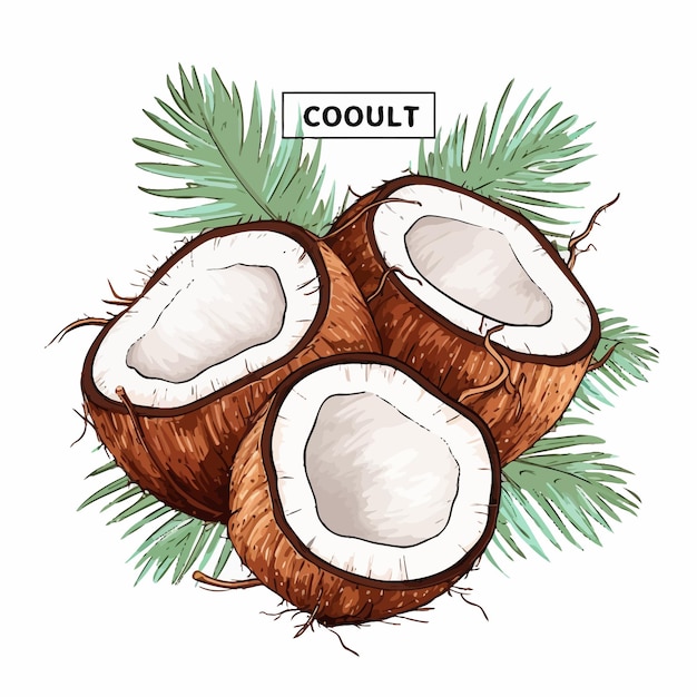 Coconuts_card_or_label_colorful_template