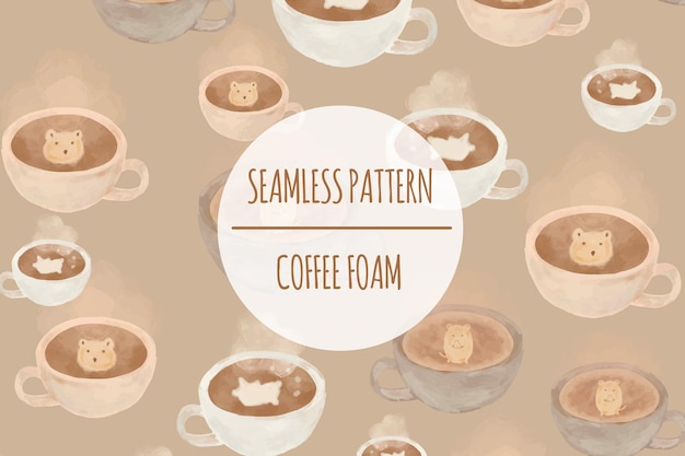 Coffeetaria Seamless Pattern Premium