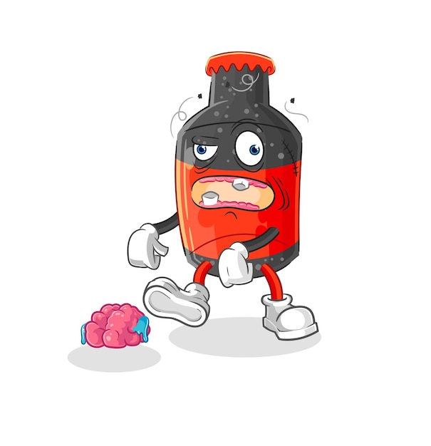 Cola zombie znaków maskotka wektor