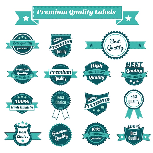 Colección de Etiquetas de calidad Premium