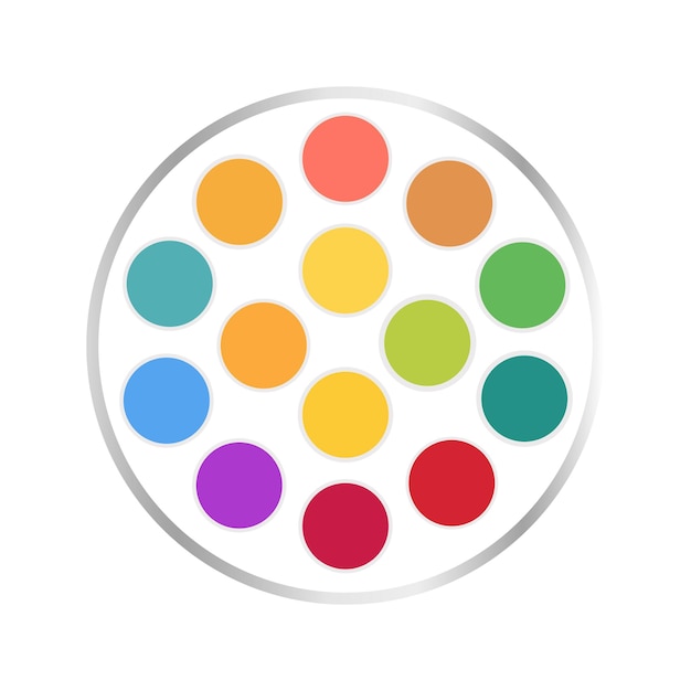 Colorful Array of Dots in a Circular Composition