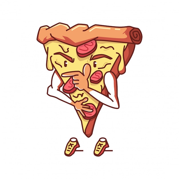 Plik wektorowy cool pizzy ilustracyjnego charakteru projekta wektor