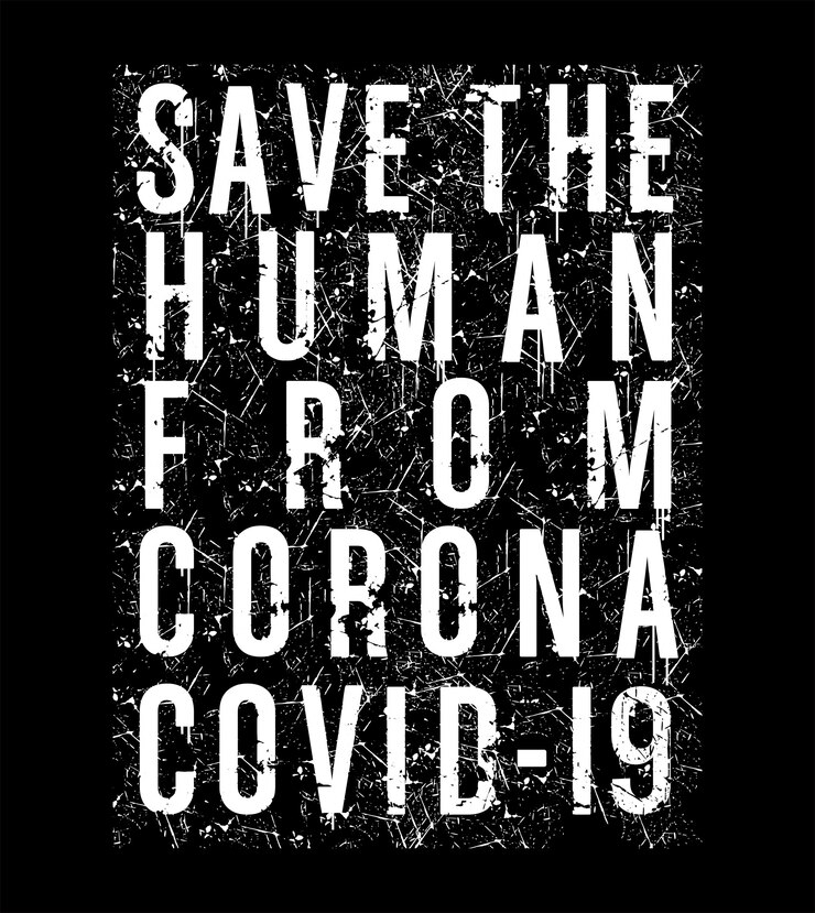 corona covid-19 typografia