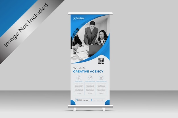 Plik wektorowy corporate business roll up standee banner szablon projektu