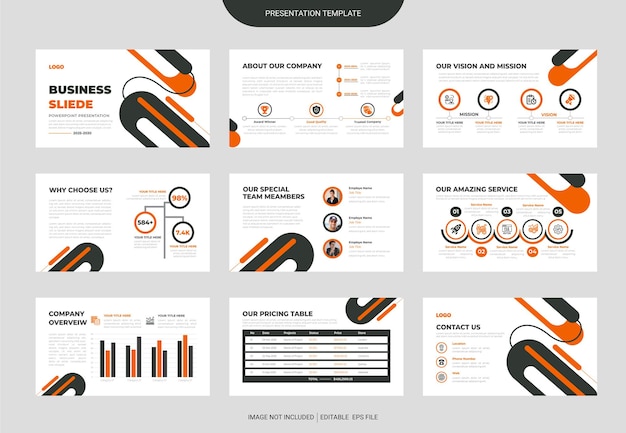 Plik wektorowy corporate business slajd szablon prezentacji powerpoint